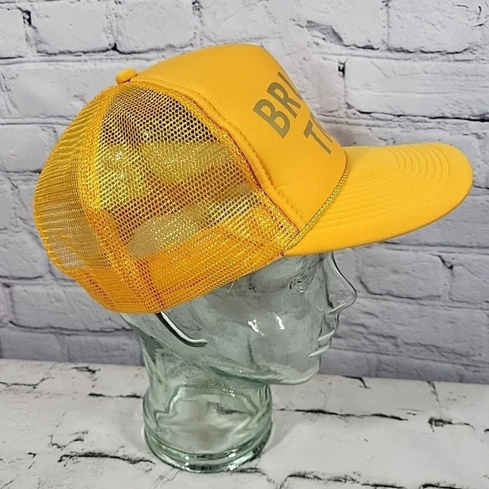 Brunch Tribe Trucker Hat Unisex Snapback Golden Yellow Rope Front‎ Meshback Cap